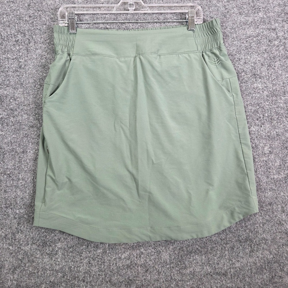 Coolibar 20" Pisa Travel Skort Skirt UPF Green Med Tennis Golf Pickleball Sport
